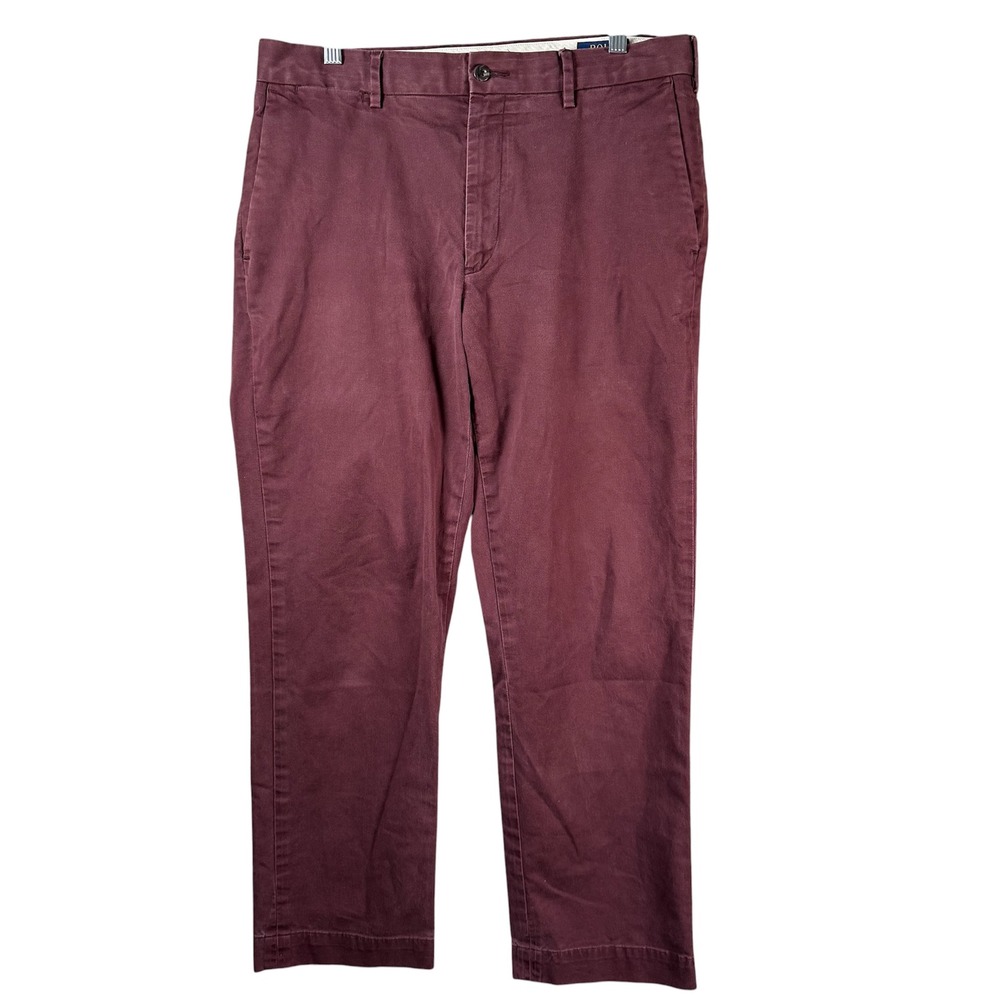 Polo‎ Ralph Lauren Stretch Classic Fit Chino Pants Men 33x30 Burgundy Preppy